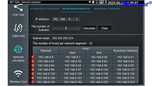 LS51 Ethernet Fiber TCP/IP WiFi 1610nm tester ls50-subnet-network-segment